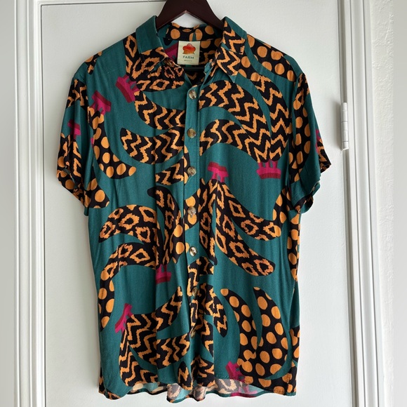 Farm Rio banana button up shirt - Picture 2 of 7